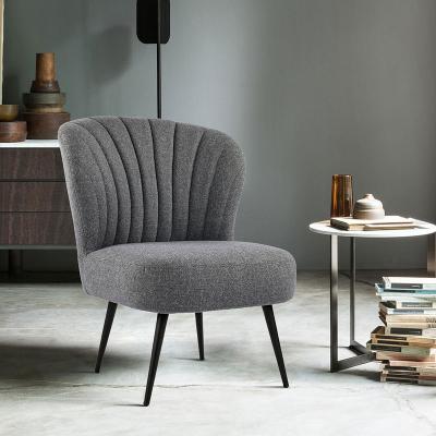 China Modern Nordic Style Living Room Fabric Living Room Storage Armchair With Metal Legs for sale