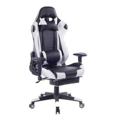 China (Size) 8204 PVC Adjustable Leather Luxury Extended Chair With Massage Black Pillow Computer Gaming Office Chair Computer Boss for sale