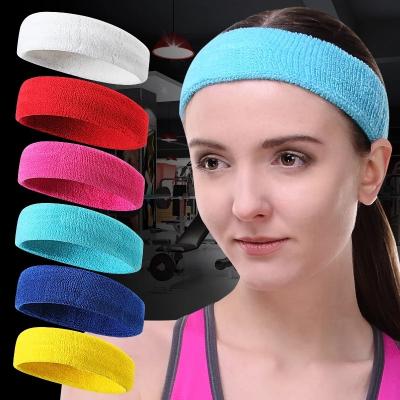 China Universal Cotton Headbands Running Yoga Headbands Sports Headbands Embroidery Custom Logo for sale