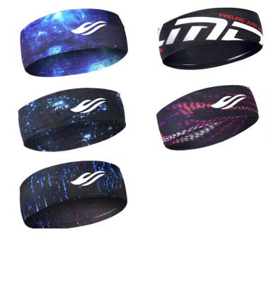 China Custom Logo Printed 6cm Wide And Pattern Sports Headbands Comfortable Yoga Headband Sports Running Headband With Non-slip Silicone Headband for sale