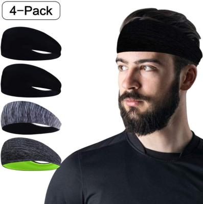 China Wide Moisture Absorption Mens Sports Headband Workout Headband Quick Dry Fit Yoga Running Headband One Size for sale