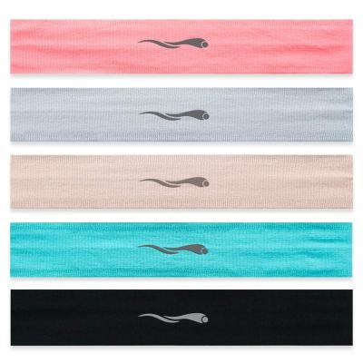 China Comfortable Seamless Knitted Anti-Slip Silicone Headbands Running /Yoga Headband Sports Custom Headband for sale