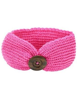 China Fashion big sale fashion autumn and winter hair accessories headband woolen elastic warm babies button children's knitting headband for sale