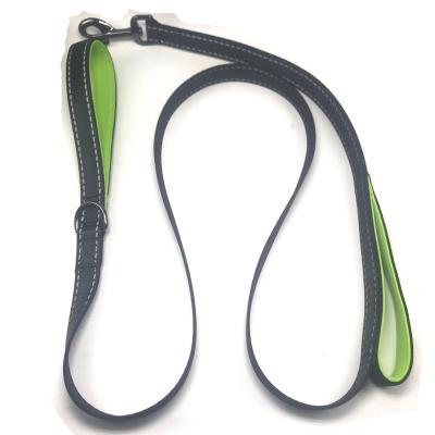 China Cheap Stocked Reflective No MOQ 6ft Long Double Soft Neoprene Padding Handles Premium Medium Large Thick Reflective Nylon Pet Lead Dog Leash for sale