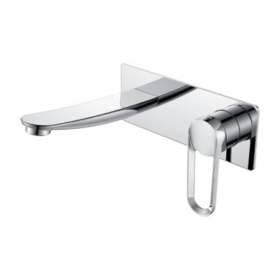 China SUNRISE Series Modern Chrome Plating Wall-in Mounted Brass Single Handle Basin Mixer Tap For Bathroom for sale