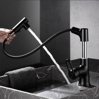 China Modern Up-Down Sprayer Basin Faucet Pull-Down Basin Mixer For Shampoo for sale