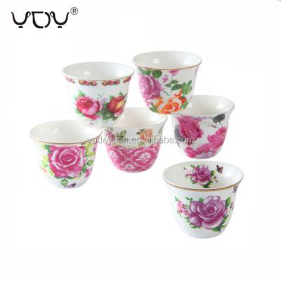 China YDY factory viable wholesale reusable bone china mini coffee ceramic cawa mug for sale