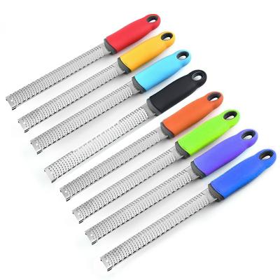 China Good Sustainably Selling Stainless Steel Zester Grater Comfortable Handle Tools Kitchen Cheese Grater for sale