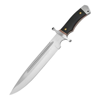 China Multi Functional Outdoor Portable Black Blade Small Stainless Steel Handle Survival Knife Tactical Hunting Knife for sale