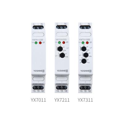 China Sealed Factory Manufacturing YX7 Series Single Phase Din Rail Voltage Protection Relay for sale