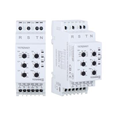 China 127-254VAC L/N 3P4W DIN Rail Voltage Sealed Protection Relay YX762NA01 for sale