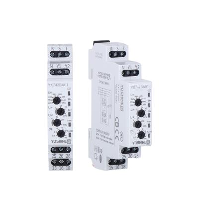 China Factory Sealed Manufacturing 3P3W and 3P4W DIN Rail Over and Under Voltage Protection Relay (YX742BA01) for sale