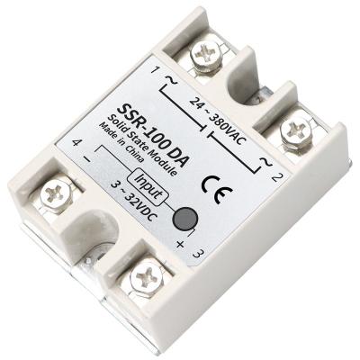 China 100A 3-32VDC 24-380VAC Solid State Module Sealed Solid State Relay SSR-100DA for sale