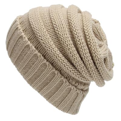 China COMMON Warm Adult Polyester Knit Outdoor Winter Beanie Hat for sale