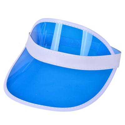 China Summer COMMON Cheap Protective Plastic PVC Sun Visor Hat for sale