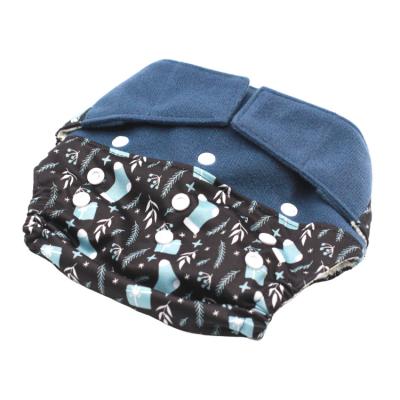 China Fashion Design Christmas Diaper Cover Contrast Color Cloth Diaper Cover Factory Wholesale Printed Cloth Diaper Cover for sale