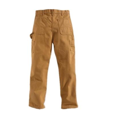 China Durable Water Resistant Finish Cotton Brown 100% Industrial Construction Work Trousers Workwear Pants for sale