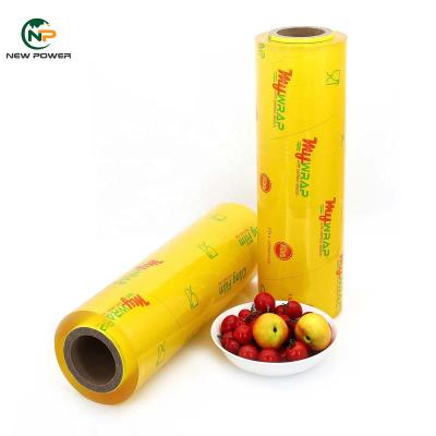 China Manufacture Moisture Proof Food Packaging Fresh Preservation PVC Cling Film Stretch Wrap Food Grade Jumbo Roll For Supermarket for sale