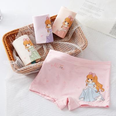 China 5 Piece Cotton Antibacterial Modal Jacquard Cotton Ice Silk Children Underwear Girls Breathable Safety Boxer Shorts for sale