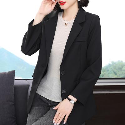 China Anti-Static Formal Buttons Backing V-Neck Plaid Long Sleeve Mature Office Suit Women's Formal Suit Set for sale