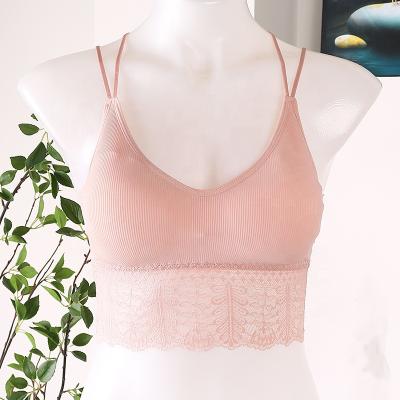 China New Beauty Back Bra Seamless Seamless Underwear One-Piece Vest Breathable Comfortable Floral Seamless Bra for sale