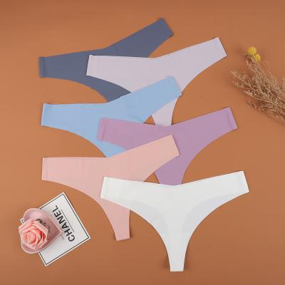 China Wholesale Custom Printed Seamless Women's Underwear Sexy Women's Panties Logo Color Breathable Panties Customized Thong for sale