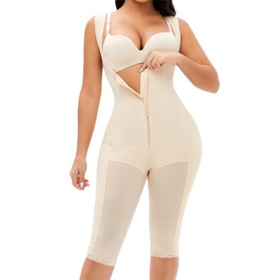 China Long one-piece shapewear women abdomen waist and hip lifting shapewear antibacterial sexy seamless button zipper for sale