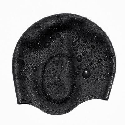 China Custom Waterproof Adult Sports Hearing Protection Silicone Swim Swimming Hats for sale