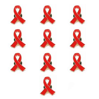 China Antique Imitation Fight Against AIDS HIV Awareness Metal Lapel Pins Hard Enamel Red Ribbon Lapel Pins for sale