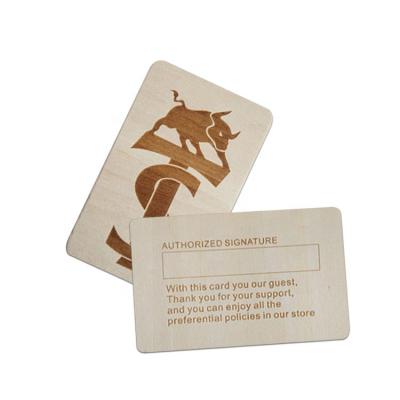 China Logo Engrave Lasered Handmade Wooden Personalized Calling Names Business ID Cards for sale