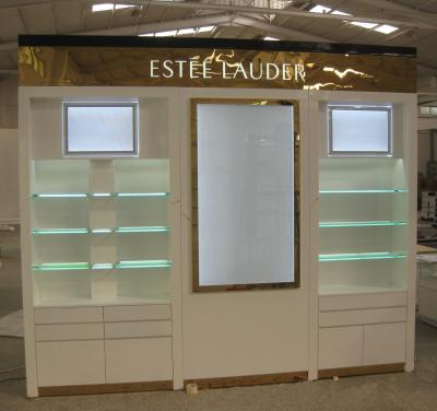 China LED Lightings Famous Cosmetics Shop Wood Cabinets for sale