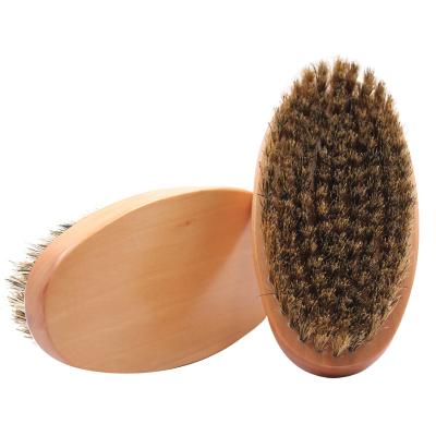 China Personality Boar Bristle Brush Home Solid Wooden Men's Beard Styling Tool Beard Comb Beard Cleaning Brush for sale