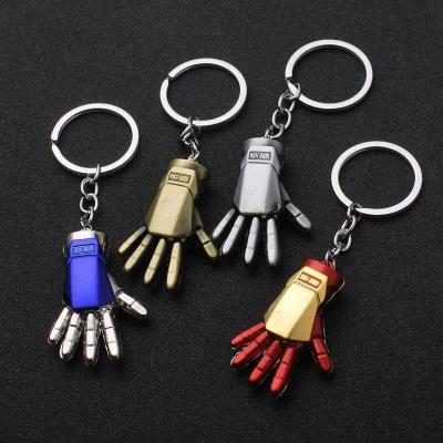 China Simulation Iron Man palm keychain avenger alliance mieba gloves metal keychain bag pendant gifts fashion to key chain key chains for sale