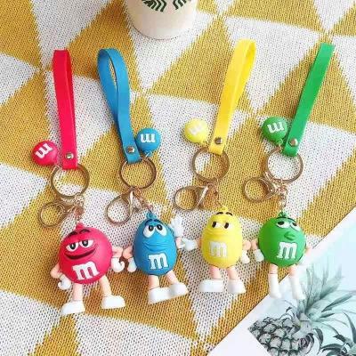 China Key Chain M Bean Cartoon Keychain Children Cute Hot PVC Web Celebrity Style Surprise Birthday Gift Accessories Keychain Face for sale