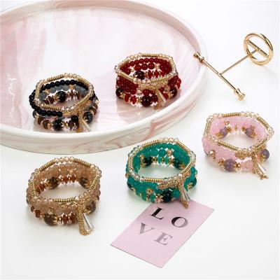 China BOHEMIA New Arrival European And American Jewelry Multilayer Bohemian Glass Beaded Bracelets Fashion Jewelry For Gift Party for sale