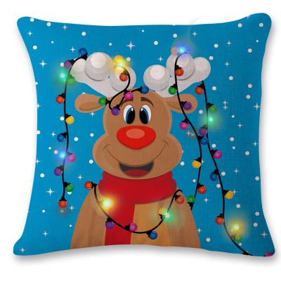 China High Quality Gift Design LED Light New Christmas Plush Cushion Stuffed Toys for sale