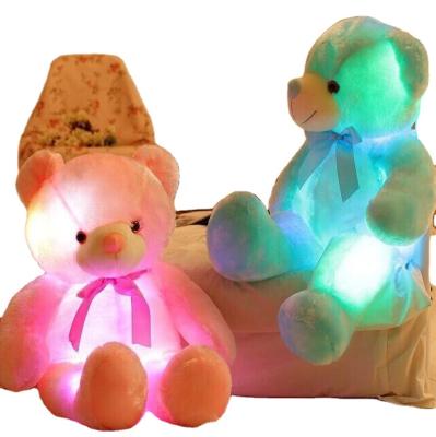 China Super Cute Kids Bithday Gift r Best Valentine's Day Gift LED 7 Colors Changing Teddy Bear Best Valentine's Day Gift LED Stuffed Plush Light Up Teddy Bear for sale