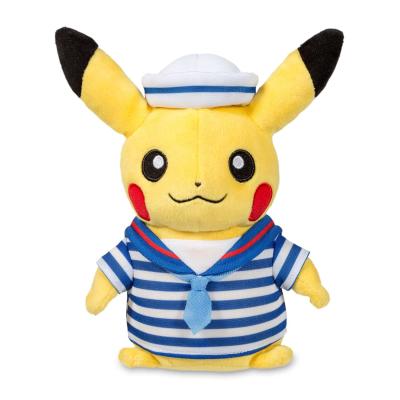 China Gift Pokemon Yellow Pika-Chu Cartoon Stuffed Plush Soft Toy With Different Costumes Gift For Kids for sale