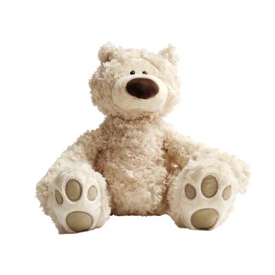 China Bear Gift Embroidered Plush Brown Custom Teddy Paw Sitting Plush Animal Toys for sale