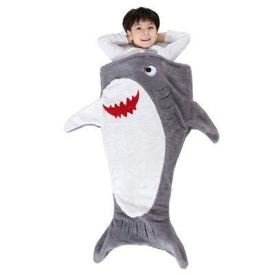 China Custom Baby Shark Shape Baby Gift Soft Plush Puppet Sleeping Bag for sale