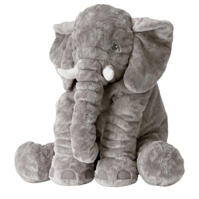 China Wholesale Gift Gray 24inches Elephant Stuffed Plush Toy Cushion CE Soft Custom Pillow For Kids for sale