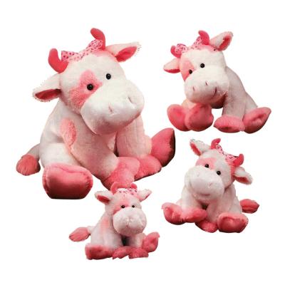 China Cute Cow Soft Animal Toy Gift Decoration Christmas Plush Key Chain for sale