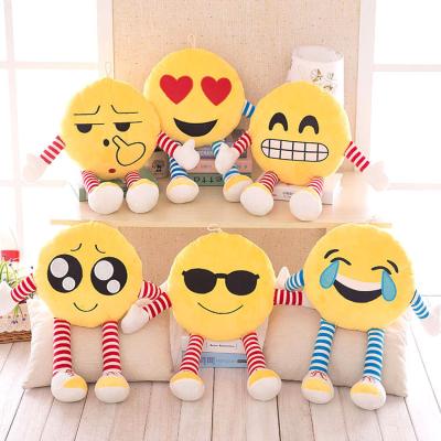 China Functional Yellow Tiny Wear Hat Cute Smiling Face Doll Happy Embroidery Toy for sale