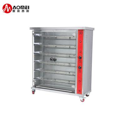 China Fuego de rodaje de pollo eléctrico de gas comercial de acero inoxidable 1180x490x1250mm tamaño en venta