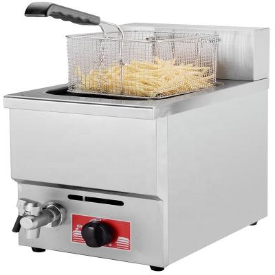 China 350*500*515mm 12L Gas Plastic Deep Fryer with Basket Made of Stainless Steel 201/304 for sale