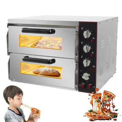 中国 プロのケーキ焼き用のダブルデッキピザオーブン 585*480*420mm 販売のため