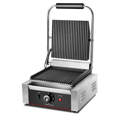 China Commercial Electric Panini Maker Grill with Non-Stick Cooking Surface and Sandwich Plates for sale