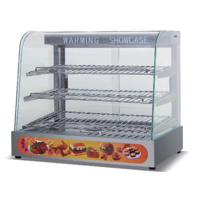 China Hotel Restaurant Electric Hot Glass Food Warmer Display Showcase with Silver Coating for sale