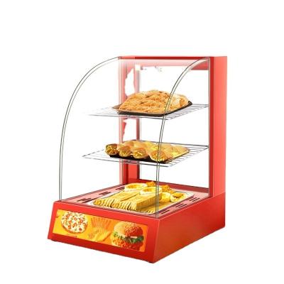 China Commercial Mini Electric Food Display Warmer Showcase with Three Layers 380x460x600mm for sale