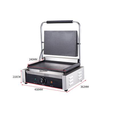 China 220V Commercial Stainless Steel Single Contact Grill Electric Panini Sandwich Press for sale